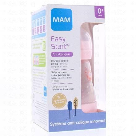 MAM Easy Start Anti-Colique biberon débit 1 160ml (rose couleur de la nature)