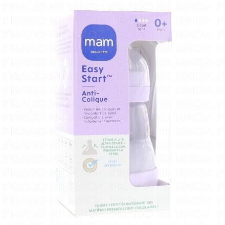 MAM Easy Start Anti-Colique biberon débit 1 160ml lilas