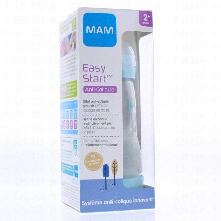 MAM Easy Start Anti-Colique biberon débit 2 260ml (bleu couleur de la nature)