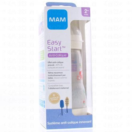 MAM Easy Start Anti-Colique biberon débit 2 260ml beige couleur de la nature