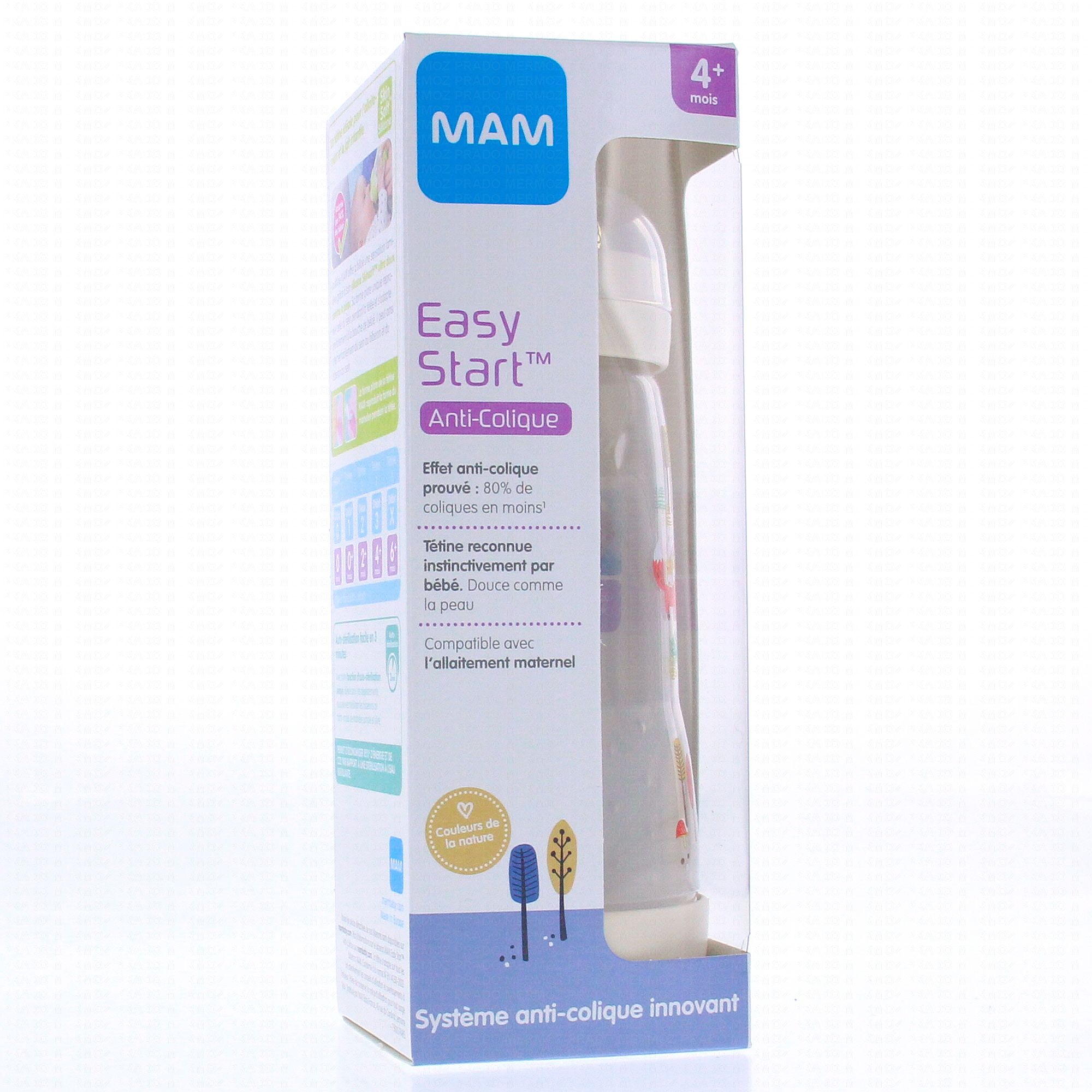 MAM Easy Start Anti-Colique biberon débit 3 320ml - Parapharmacie Prado  Mermoz