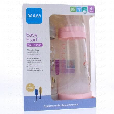 MAM Easy Start Anti-Colique biberon débit 3 320ml (lot de 2 rose)