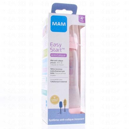 MAM Easy Start Anti-Colique biberon débit 3 320ml (rose couleur de la nature)