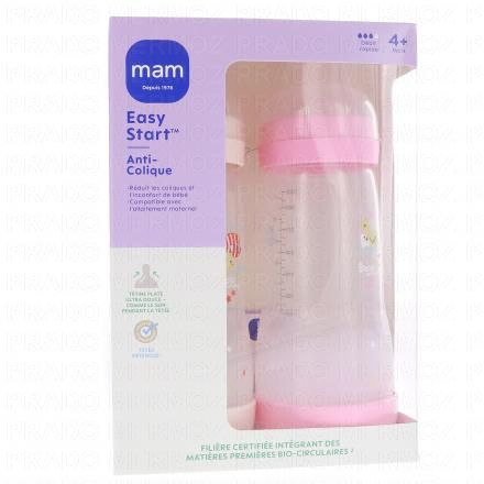 MAM Easy Start Anti-Colique biberon débit 3 320ml lot de 2 rose et sable