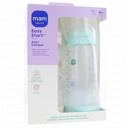 MAM Easy Start Anti-Colique biberon débit 3 320ml lot de 2 vert et sable