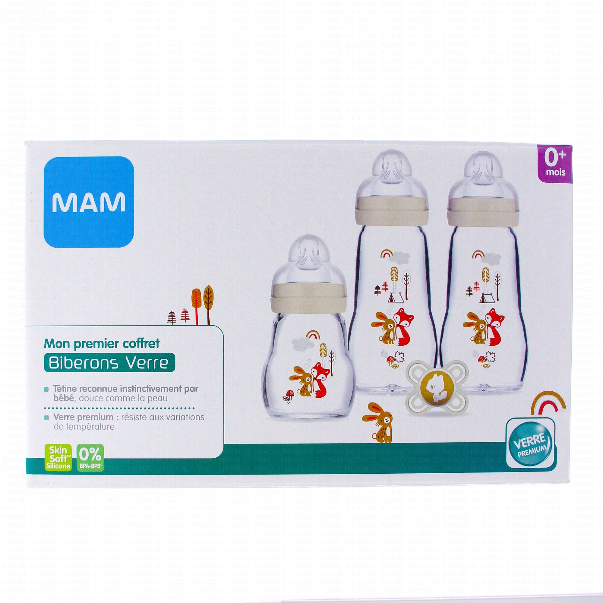 MAM - Mon premier coffret biberon verre dès 0mois - Parapharmacie