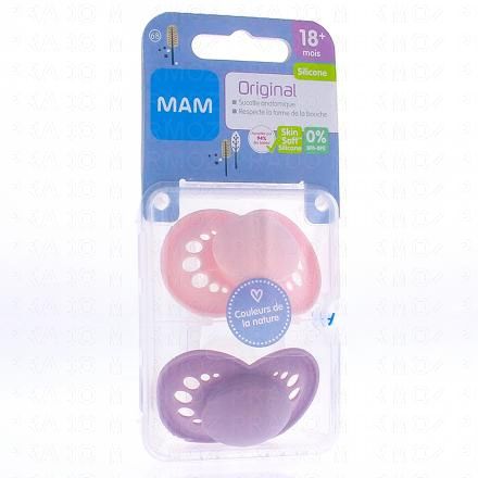 MAM Original duo sucettes +18 mois Couleur de la nature (ref 68)