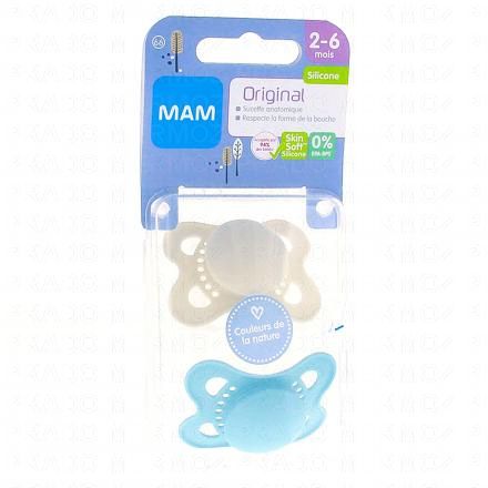 MAM Original duo sucettes 2-6 mois Couleur de la nature (ref 66)