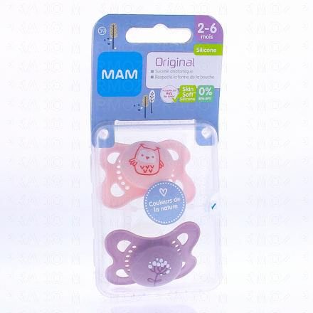 MAM Original duo sucettes 2-6 mois Couleur de la nature (ref 39)