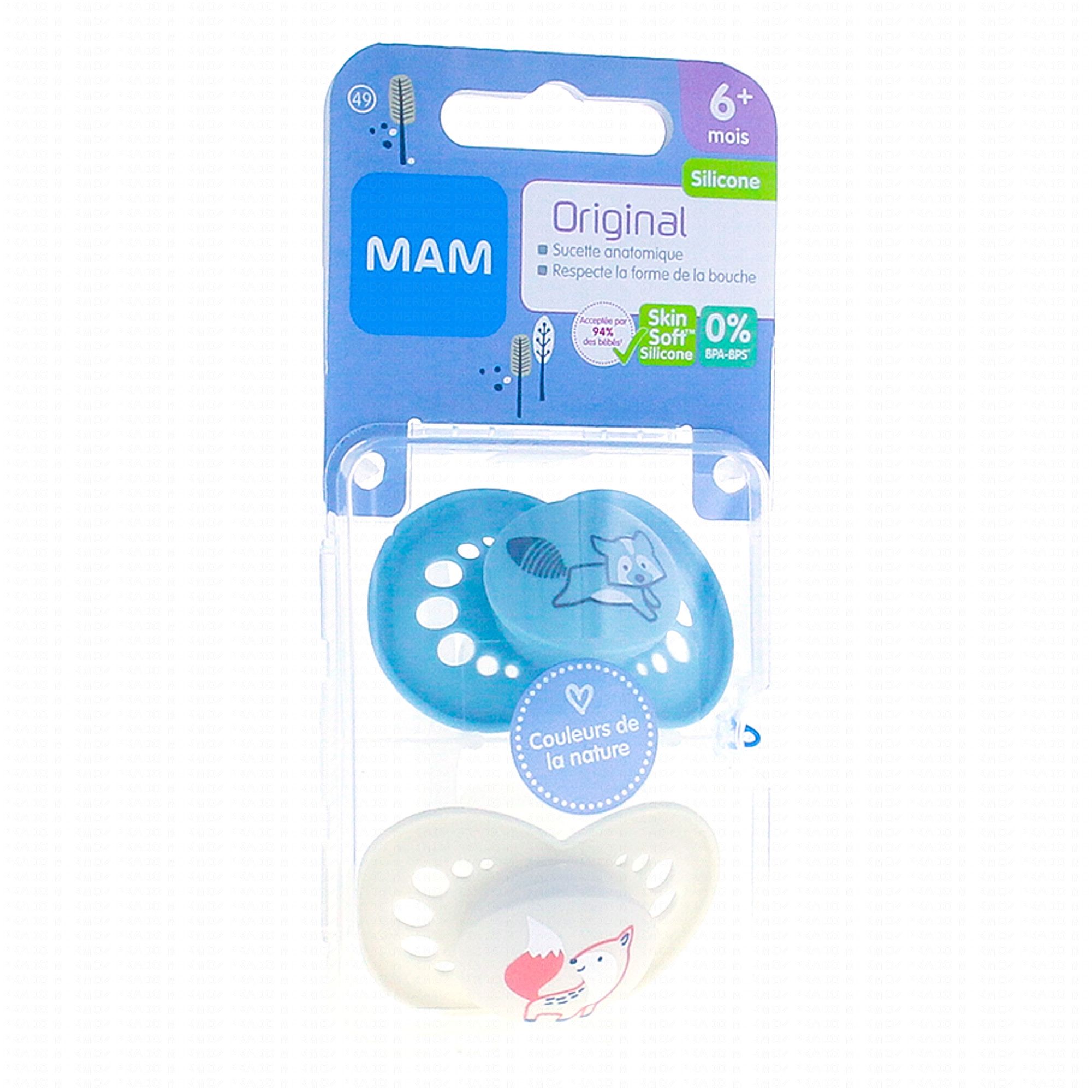 MAM Perfect Silicone 0-6 mois 2 pièces oiseau papillon : : Bébé et  Puériculture