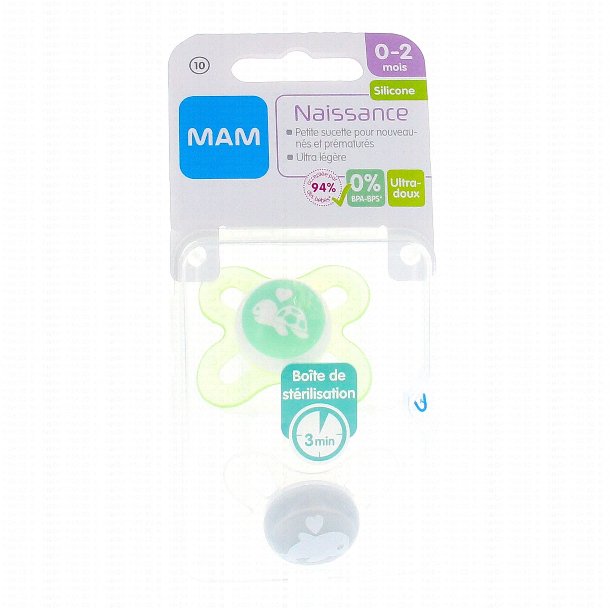 MAM Duo Sucettes silicone naissance 0-2 mois REF10 - Parapharmacie