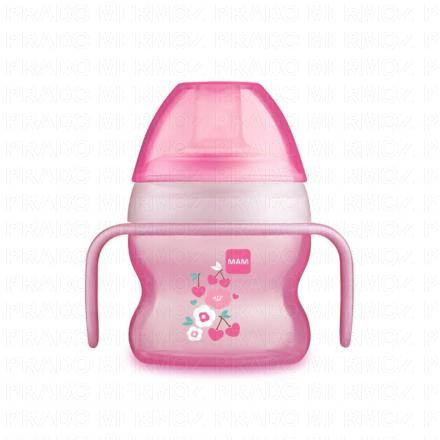 MAM Tasse apprentissage bec souple +6m 150ml (rose)