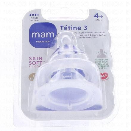 MAM Tétine plate débit 3