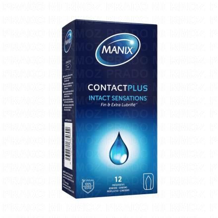 MANIX Contact plus - Pr&eacute;servatifs sensations intactes (bo&icirc;te de 20 pr&eacute;servatifs)