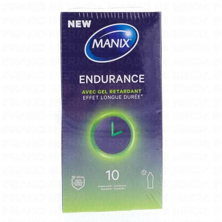 MANIX Endurance Préservatifs avec gel retardant x10