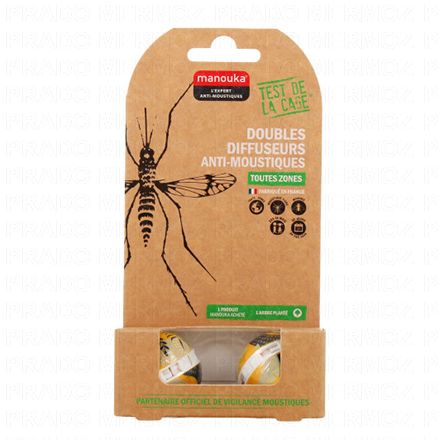 MANOUKA Double diffuseur anti-moustiques jungle