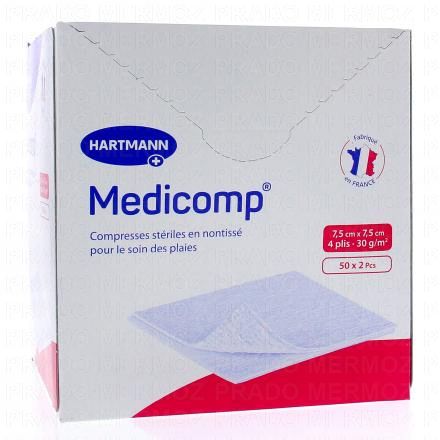 MEDICOMP Compresse non-tissé 50 sachets (7,5x7,5 cm)