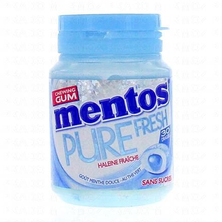 MENTOS Pure Fresh - Chewingum menthe douce th&eacute; vert x30 drag&eacute;es