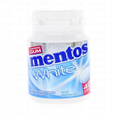 MENTOS White go&ucirc;t menthe douce sans sucres 40 pi&egrave;ces