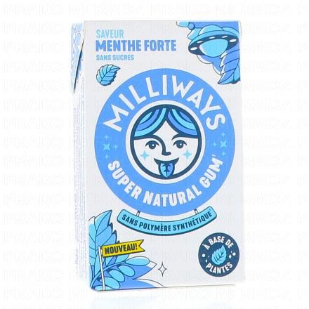 MILLIWAYS Super Natural Gum x10 (go&ucirc;t menthe forte)