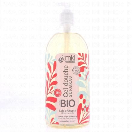 Gel douche Surgras Lait d'Ânesse Bio flacon 1l 4
