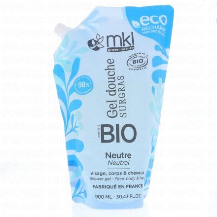 MKL Gel douche Surgras Neutre Bio eco-recharge 900ml
