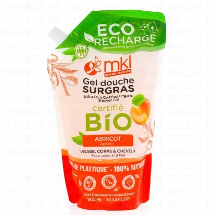 MKL Gel douche abricot bio (eco-recharge 900ml)