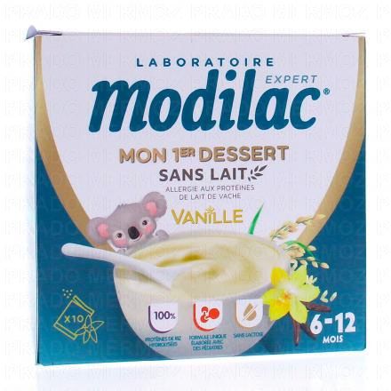 MODILAC Mon 1er Dessert Sans Lait Vanille 6-12 mois x10 sachets