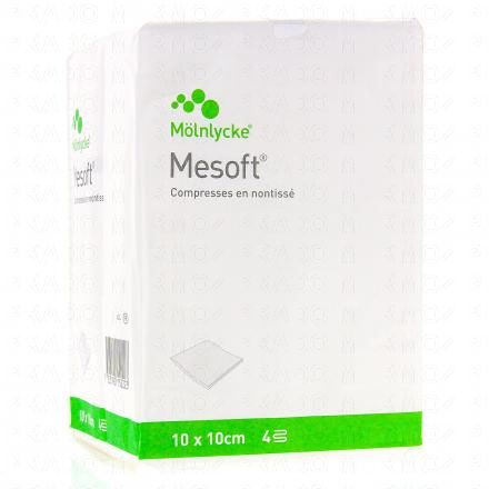 Mesoft compresses en non tissé x100 10 cm x 10cm 2