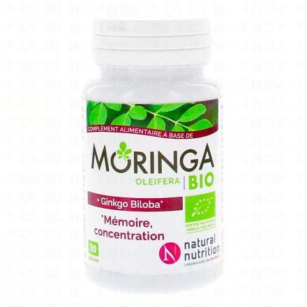 MORINGA OLEIFERA BIO mémoire et concentration flacon 30 gélules