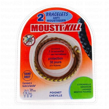 MOUSTI'KILL Bracelets antimoustiques x2