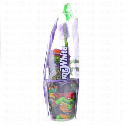 Trousse brosse à dents, dentifrice, tasse tortues ninja