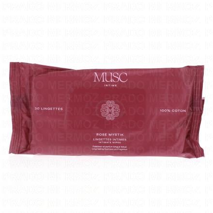 MUSC INTIME L'Envoutante - Lingettes intimes parfum Rose Mystik x30