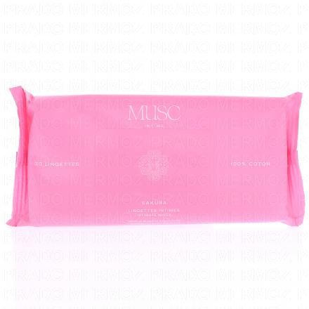 MUSC INTIME Lingettes Sakura 30 lingettes