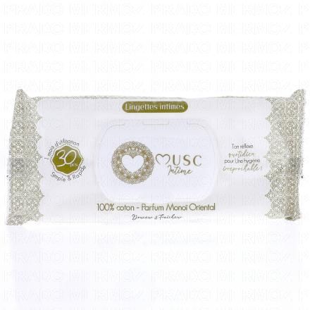 MUSC INTIME La Rayonnante - Lingettes intimes parfum Monoï Oriental x30