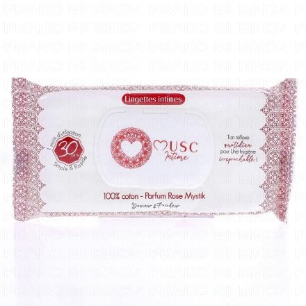 MUSC INTIME L'Envoutante - Lingettes intimes parfum Rose Mystik x30