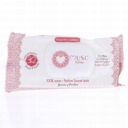 MUSC INTIME Lingettes intimes parfum Sweet Litchi x30