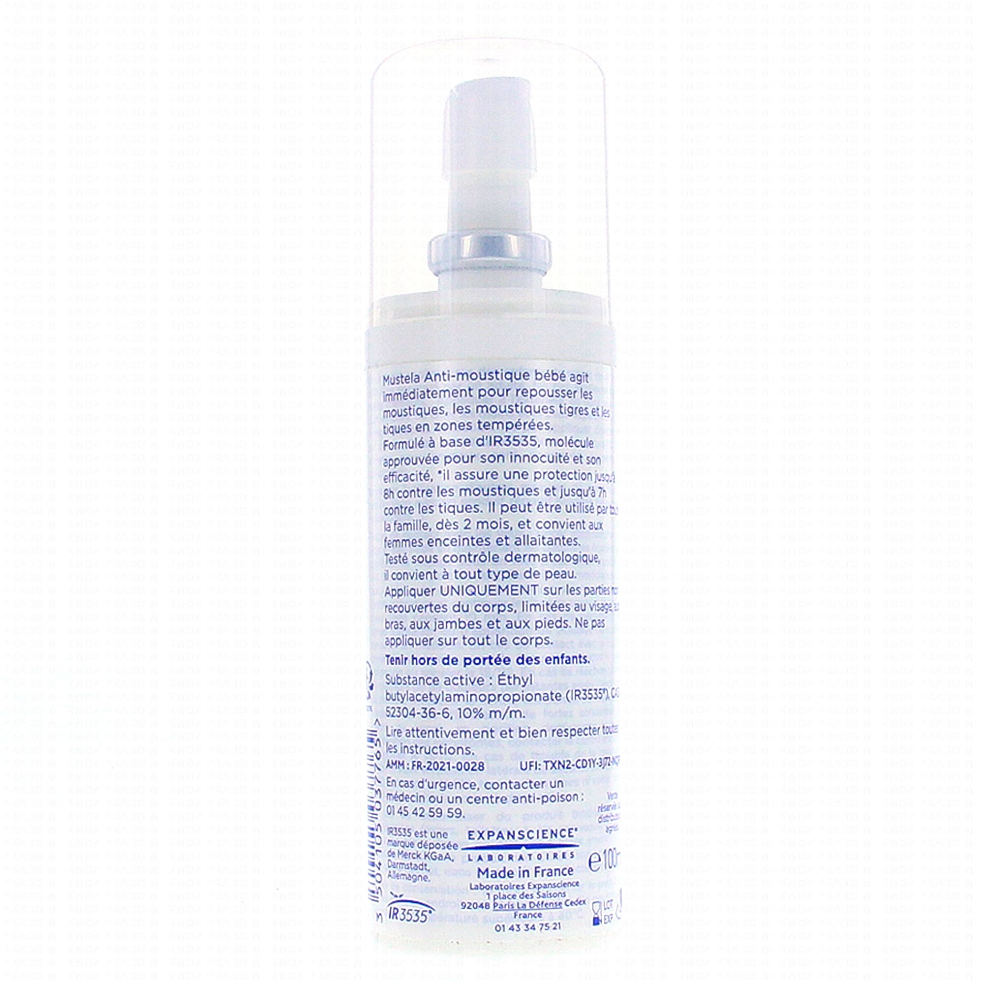 MUSTELA Anti-Moustiques Bébé Spray 100ml - Dès 2 Mois - 3504105037765