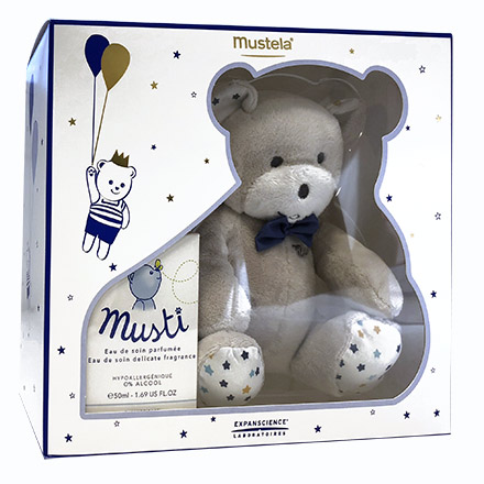 MUSTELA Coffret Musti eau de soin flacon 50ml + doudou bleu OFFERT