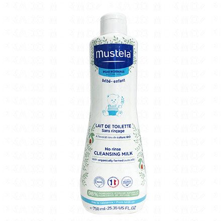 MUSTELA Peau normale - Lait de toilette sans rinçage peaux normales flacon 750ml