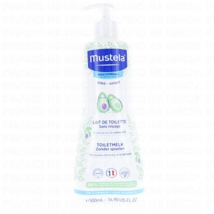 MUSTELA Peau normale - Lait de toilette sans rinçage peaux normales (flacon pompe 500ml)