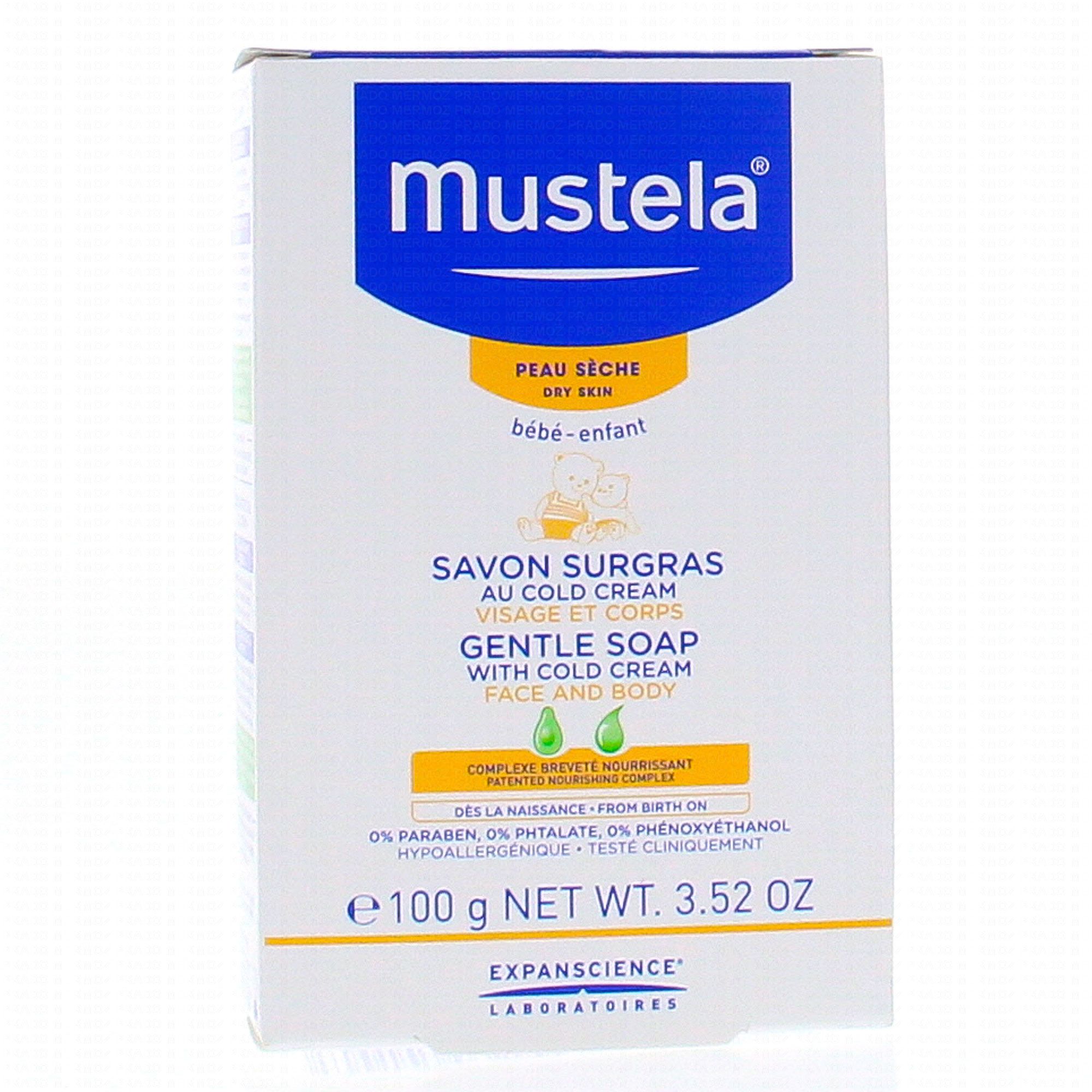 MUSTELA Peau sèche" Bébé savon surgras au cold cream 100g"
