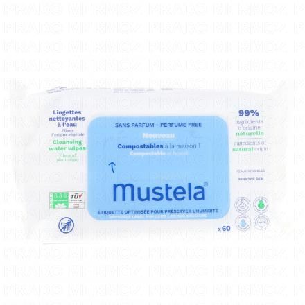 MUSTELA lingettes à l'eau bio x60
