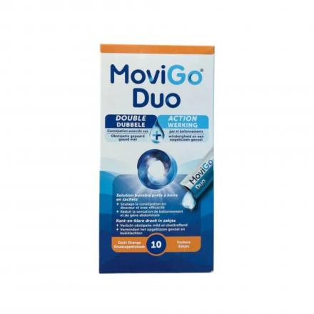 MoviGo Duo constipation et ballonnements goût orange boite de 10 sachets