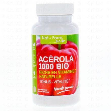 NAT & FORM Acérola 1000 Bio 30 comprimés