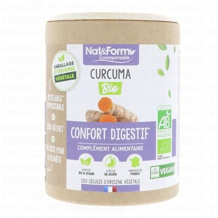 NAT & FORM Ecoresponsable - Curcuma bio 200 gélules 3