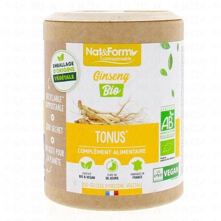 NAT & FORM Ecoresponsable - Ginseng Bio 200 gélules