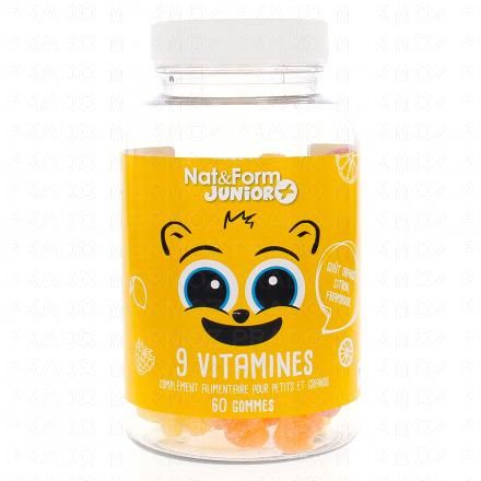 NAT & FORM Junior+ - 9 vitamines ours x60 gummies