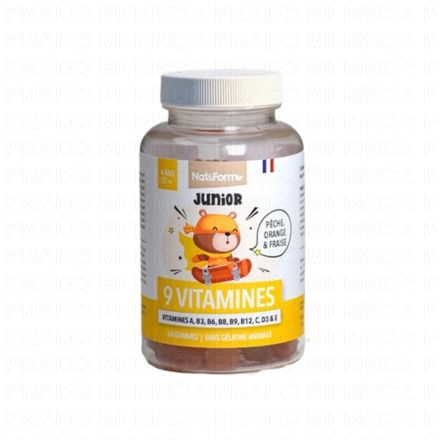 NAT & FORM Junior+ - 9 vitamines ours x60 gummies