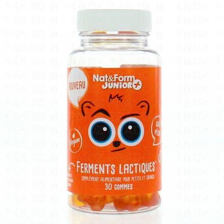 NAT & FORM Junior + Ferments lactiques 30 gommes